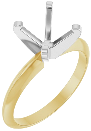 Sužadėtuvių Žiedas „Lightweight Solitaire“ 14k yellow/white gold Round 8mm (1)