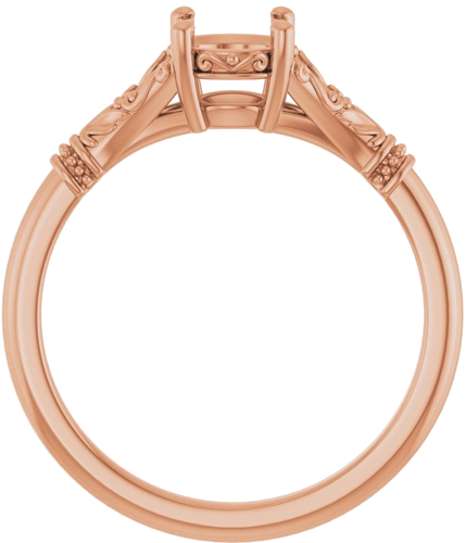 Sužadėtuvių Žiedas „Sculptural“ 14k rose gold Round 5.8mm (2)