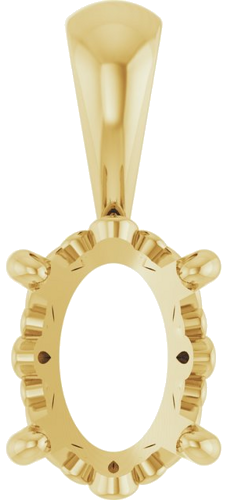 Pakabukas „Oval 4-Prong Solitaire“ 14k yellow gold Oval 7mm x 5mm (1)