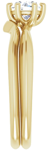 Sužadėtuvių Žiedas „Solitaire“ 14k yellow gold Round 5.2mm (9)