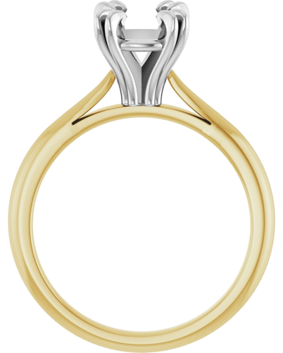 Sužadėtuvių Žiedas „Solitaire“ 585 Baltojo Ir Geltonojo Aukso Round 7.4mm (2)