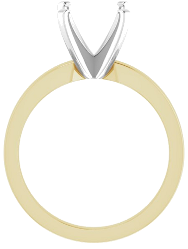 Sužadėtuvių Žiedas „Solitaire“ 585 Baltojo Ir Geltonojo Aukso Square 6.5mm (2)