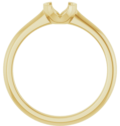 Sužadėtuvių Žiedas „Half-Bezel Solitaire“ 14k yellow gold Round 4.8mm (2)