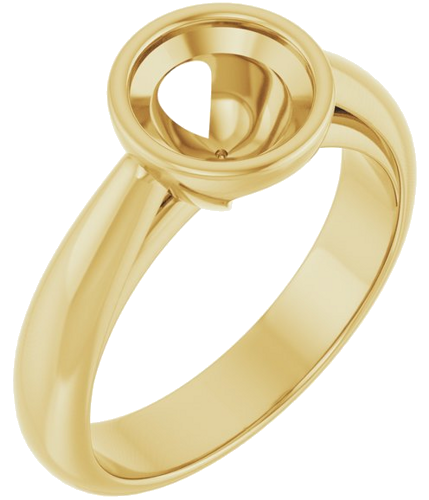 Sužadėtuvių Žiedas „Bezel-Set Solitaire“ 14k yellow gold Round 7mm (1)