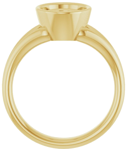 Sužadėtuvių Žiedas „Bezel-Set Solitaire“ 10k yellow gold Oval 10mm x 8mm (2)