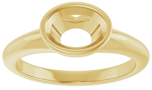 Sužadėtuvių Žiedas „Bezel-Set Solitaire“ 14k yellow gold Oval 8mm x 6mm (3)