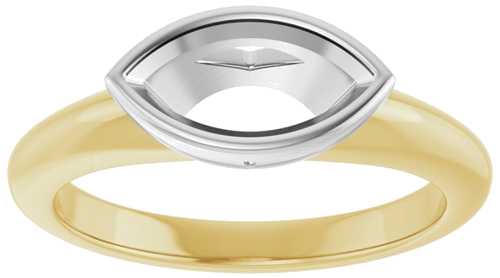 Sužadėtuvių Žiedas „Bezel-Set Solitaire“ 14k yellow/white gold Marquise 10mm x 5mm (3)