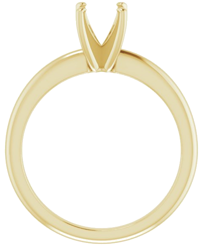 14K Yellow  6 mm Round Solitaire Engagement Ring Mounting (2)