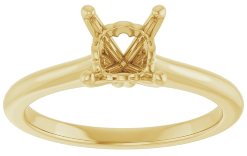 Sužadėtuvių Žiedas 14k yellow gold Square 5mm (3)