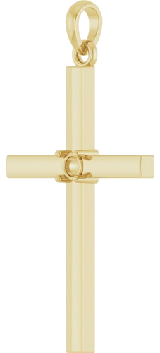 Pakabukas „Birthstone Cross“ 14k yellow gold Round 2.5mm (2)