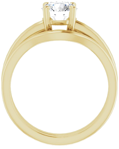 Sužadėtuvių Žiedas „Solitaire“ 10k yellow gold Round 6.5mm (7)