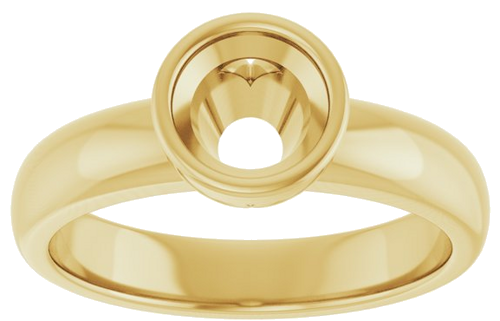 Sužadėtuvių Žiedas „Bezel-Set Solitaire“ 14k yellow gold Round 6mm (3)