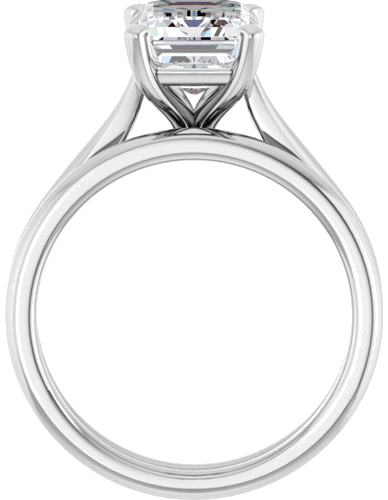 Sužadėtuvių Žiedas „Solitaire“ 950 Platinos Emerald 9mm x 7mm (7)