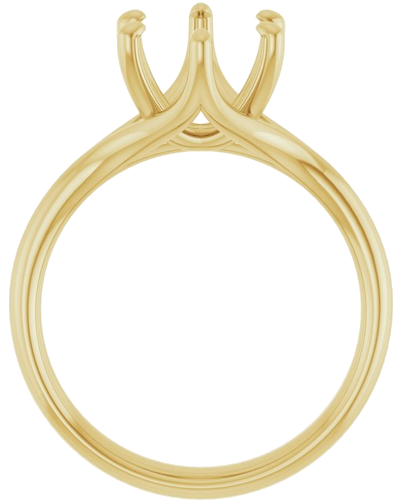 14K Yellow 10x8 mm Oval Engagement Ring Mounting (2)