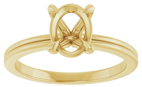 Sužadėtuvių Žiedas „Claw-Prong Solitaire“ 14k yellow gold Oval 8mm x 6mm (3)
