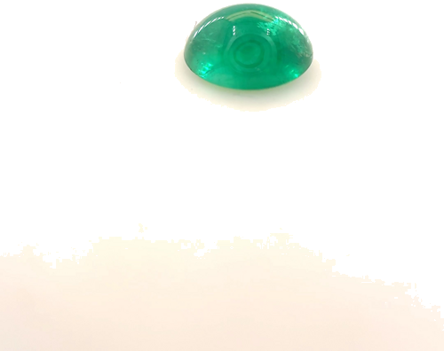 0.66 carat GREEN CABOCHON cut Oval Smaragdas (1)