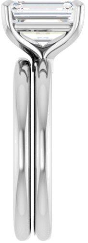 Sužadėtuvių Žiedas 950 Platinos Emerald 9mm x 7mm (9)