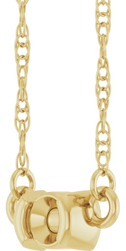 Pakabukas „Family Half Bezel Bar“ 14k yellow gold Round 3mm (2)