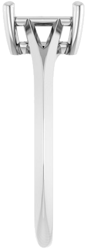 14K White 7x5 mm Emerald Solitaire Engagement Ring Mounting (4)