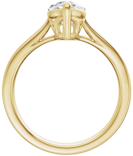 Sužadėtuvių Žiedas „Claw-Prong Solitaire Bezel-Style“ 14k yellow gold Marquise 12mm x 6mm (2)