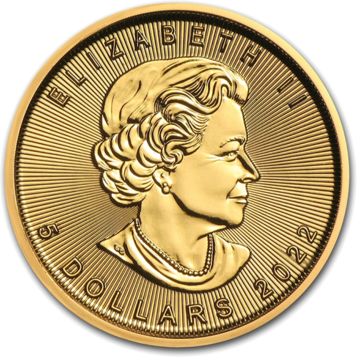 1/10 oz Кленовый лист 2022 Канада золотая монета (2)