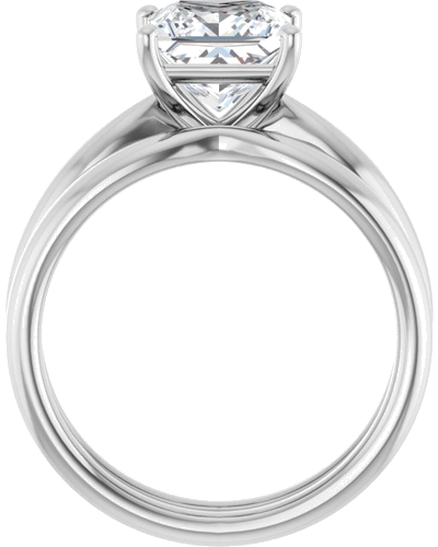 Sužadėtuvių Žiedas 14k white gold Square 7mm (7)