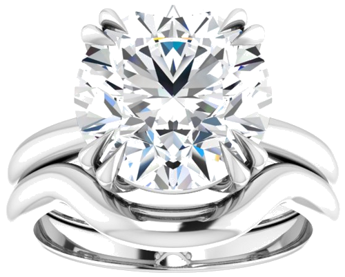Sužadėtuvių Žiedas „Double Claw-Prong Solitaire“ 950 Platinos Round 11mm (8)