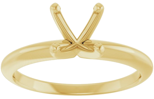 Sužadėtuvių Žiedas „Solitaire“ 14k yellow gold Round 6.6mm x 7.2mm (3)