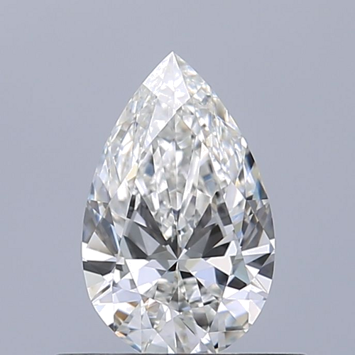 0.5 carat F-VVS2 Natūralus Pear Deimantas (1)
