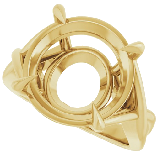 Sužadėtuvių Žiedas „Claw-Prong Solitaire“ 14k yellow gold Round 14mm (5)