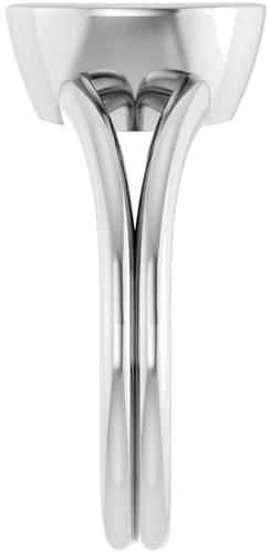 Sužadėtuvių Žiedas „Bezel-Set Solitaire“ 14k white gold Oval 10mm x 8mm (4)