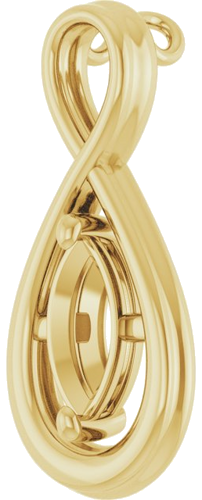 Pakabukas „Infinity-Inspired Solitaire“ 14k yellow gold Marquise 8mm x 4mm (2)