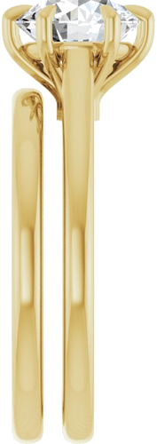 Sužadėtuvių Žiedas „Claw-Pong“ 14k yellow gold Round 7.4mm (9)
