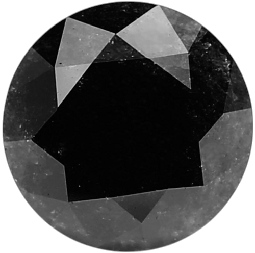 2.09 carat Fancy Black-VVS2 Excellent cut Natūralus Round Deimantas (1)