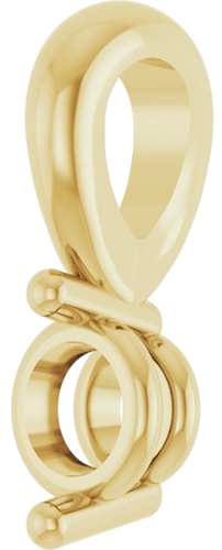 14K Yellow 3 mm Round 2-Prong Basket Pendant Mounting (2)