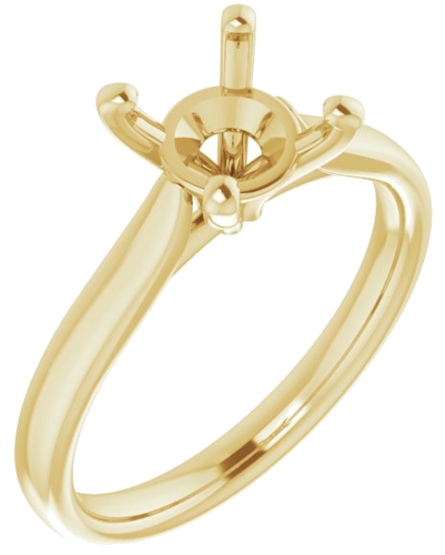 Sužadėtuvių Žiedas „Solitaire“ 585 Geltonojo Aukso Round 7.4mm (1)