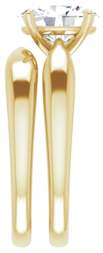 14K Yellow  9x7 mm Oval Solitaire Engagement Ring Mounting (9)