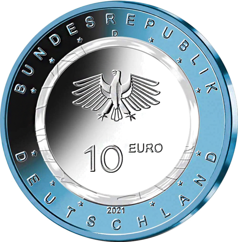 2021 Germany On the water 10 euro polymeric coin (2)