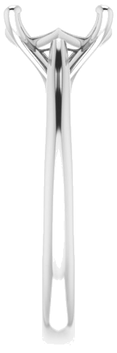 14K White 9 mm Round Solitaire Engagement Ring Mounting (4)