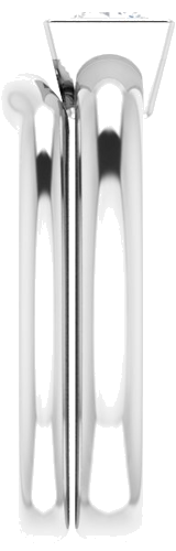 14K White 4.5 mm Square Engagement Ring Mounting (9)