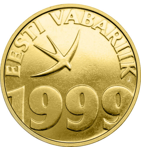 1999 Igaunijas Dziesmu svētku 1 kronas monēta (2)