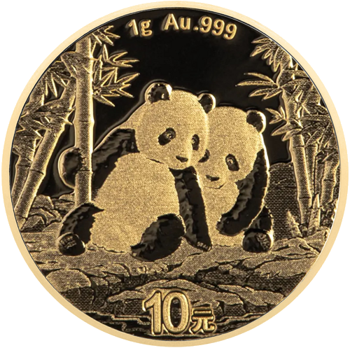 1 g Panda 2026 Kinija 10 juanių auksinė moneta (1)