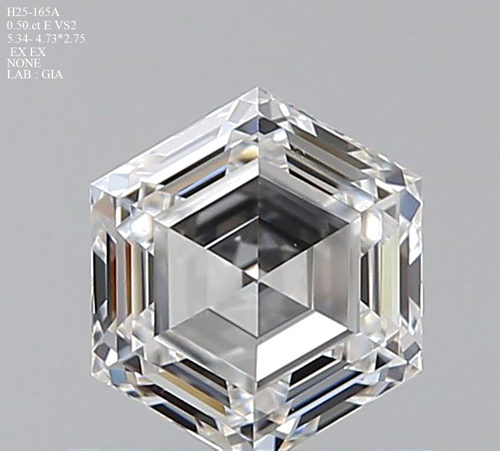 0.5 carat E-VS2 Natūralus Hexagonal Deimantas (1)