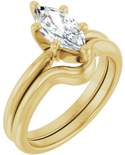 14K Yellow  10x5 mm Marquise Solitaire Engagement Ring Mounting (6)