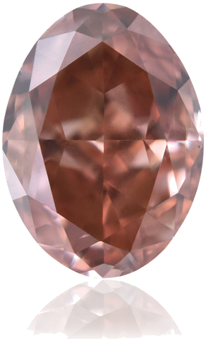 0.51 carat Fancy Deep Orangey Pink-SI1 Natūralus Oval Deimantas (1)