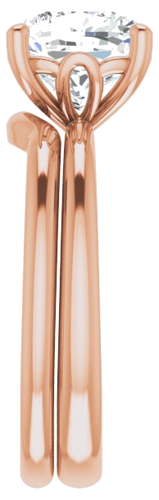 Sužadėtuvių Žiedas 14k rose gold Cushion 8mm (9)