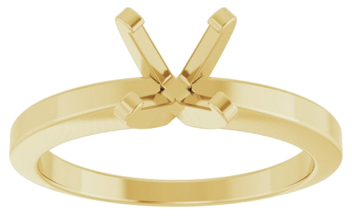 14K Yellow 6 mm Round Solitaire Engagement Ring Mounting (3)