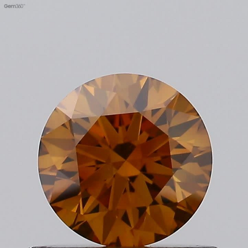 0.52 carat Fancy Deep Yellowish Orange-SI1 GD cut Natūralus Round Deimantas (1)
