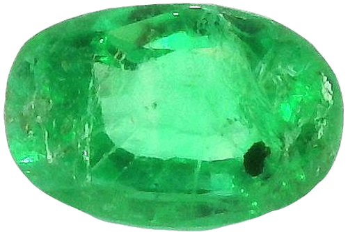 0.53 carat GREEN Oval Smaragdas (1)