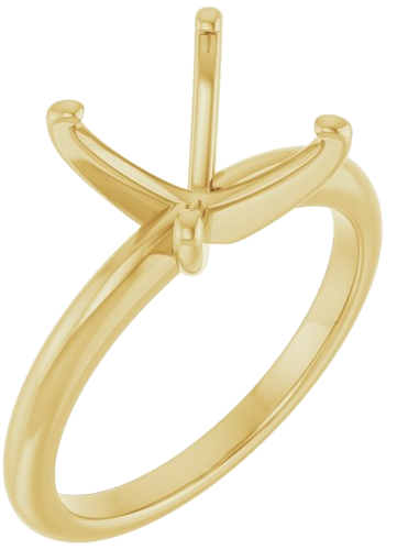 Sužadėtuvių Žiedas „Solitaire“ 14k yellow gold Square 7mm (1)